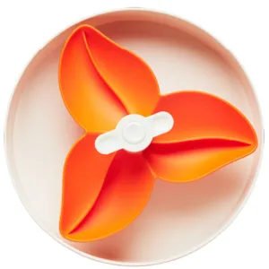 PetDreamHouse SPIN Interactive Slow Feeder For Cats & Dogs (Orange Bougainvillea) dog bones rawhide chew sticks dog jerky bacon bone