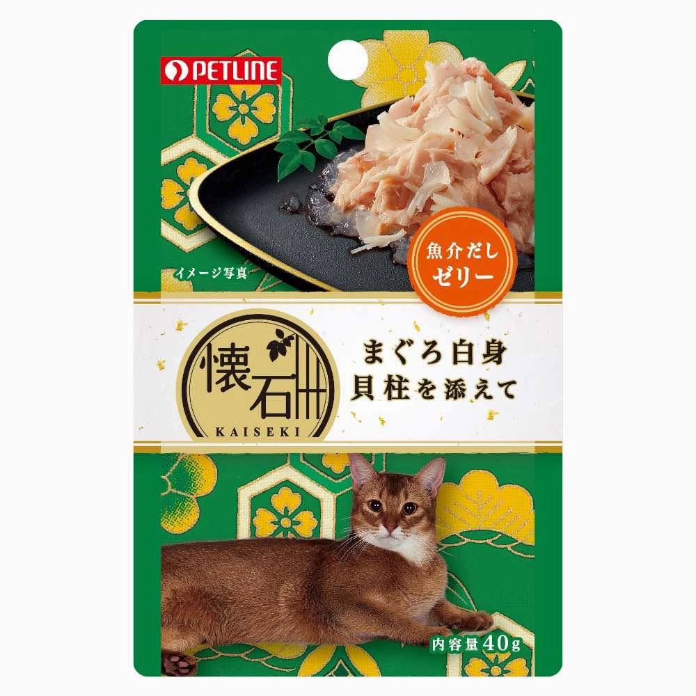 Petline Kaiseki Pouch Maguro White Meat with Scallop in Jelly Pouch Cat Food 40g x 12 natural cat food soft cat treats freeze dried cat food organic cat treats indoor cat food
