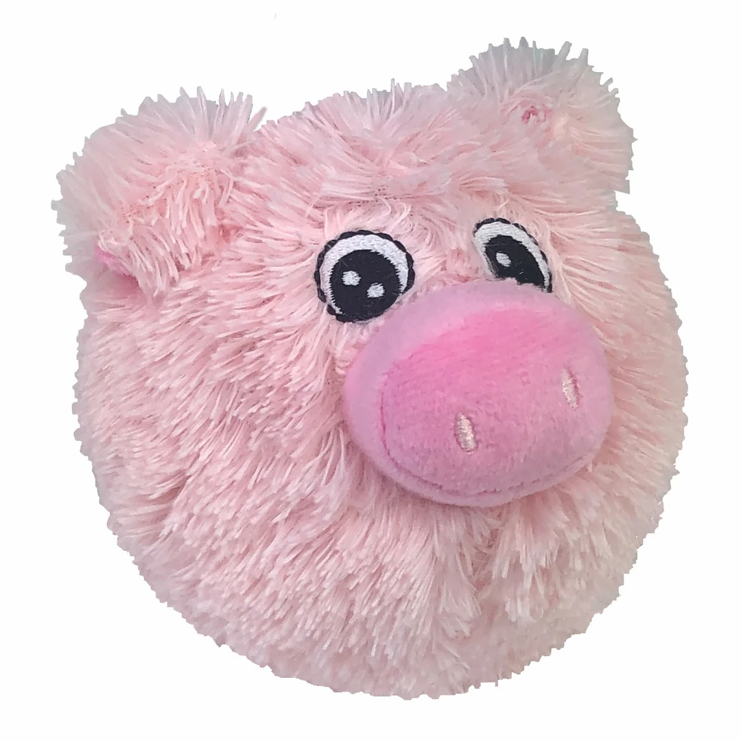 Petlou Plush Dog Toy - EZ Squeaky -  Pig Ball 4"