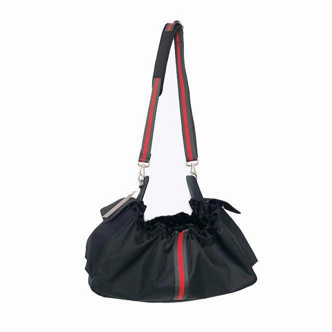 Petote Gigi Sling Dog Carrier Black dog bowtie leather collar dog charm dog party wear dog scarf set