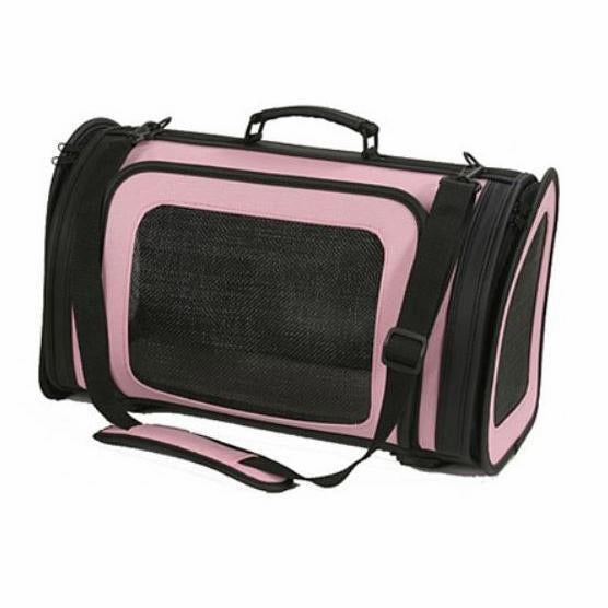 Petote Kelle Dog Carrier Pink And Black dog bowtie leather collar dog charm dog party wear dog scarf set