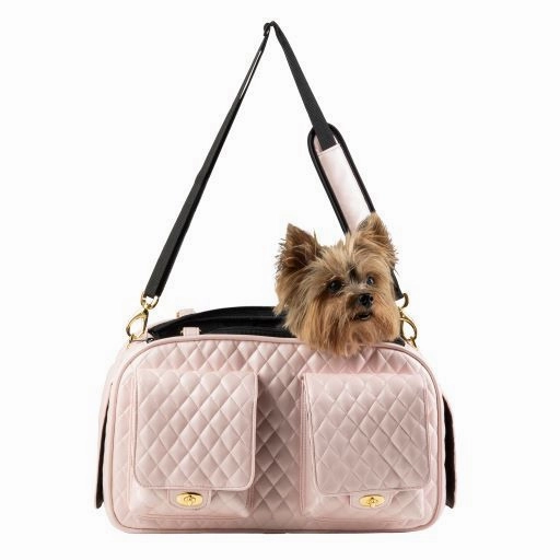 Petote Marlee 2 Dog Carrier Pink Quilted dog bowtie leather collar dog charm dog party wear dog scarf set