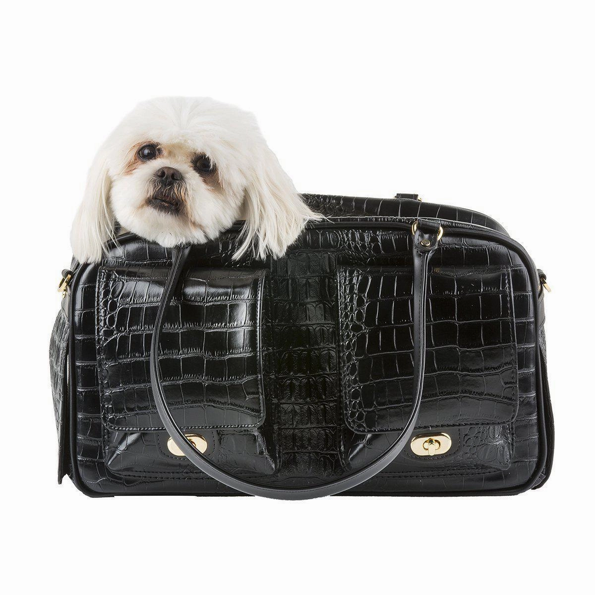 Petote Marlee Dog Carrier Black Croco