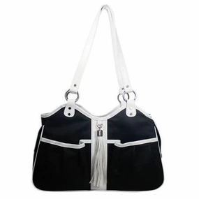 Petote Metro Dog Carrier Black And White dog bowtie leather collar dog charm dog party wear dog scarf set