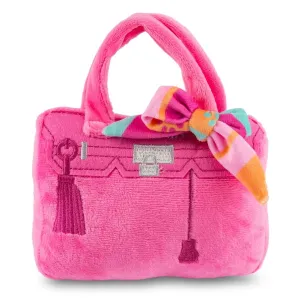 Pink Barkin Bag - With Scarf Dog Toy dog toys indestructible dog toys dog tug toys dog plush chew resistant toy