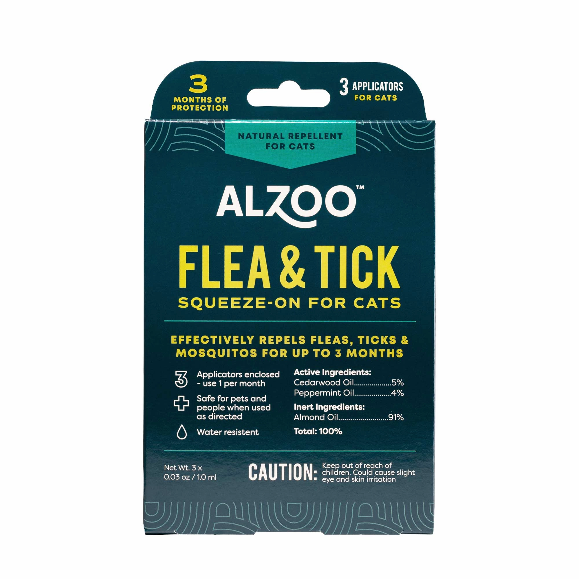 Plant-Based Flea & Tick Squeeze-On Topical for Cats cat climbing tree cat hammock cat steps cat grooming kit cat safety gate