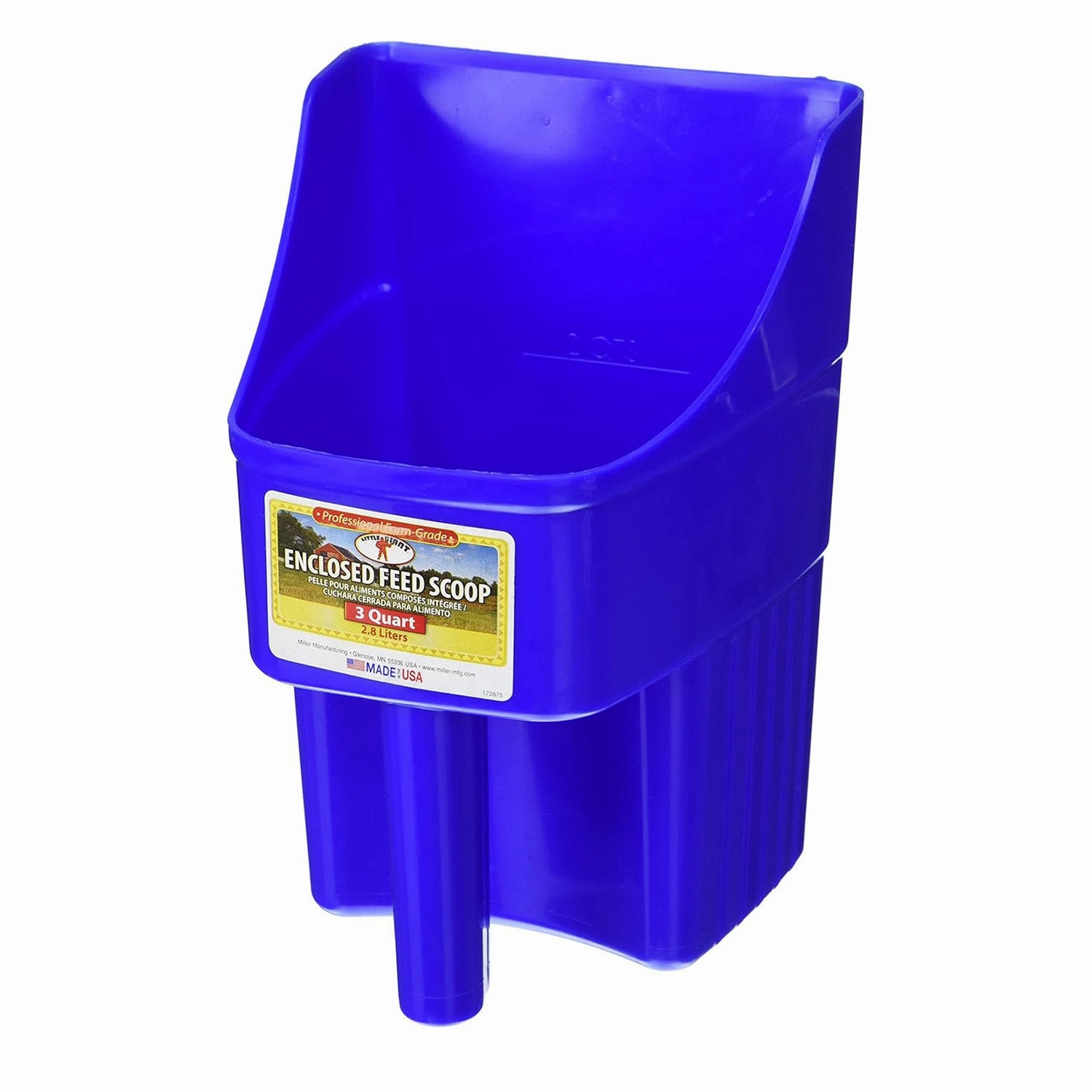 Plastic Enclosed Feed Scoop, 3 Quart