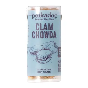 Polkadog Clam Chowda Treats For Cats & Dogs 2oz (Mini Tube) dog sweater dog tuxedo dog dress holiday dog outfit dog birthday shirt