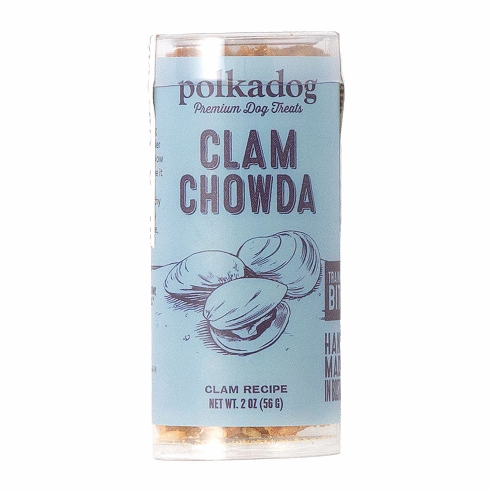 Polkadog Clam Chowda Treats For Cats & Dogs 2oz (Mini Tube) dog chew toys dog dental chews durable chew toys puppy chew toy bone chew