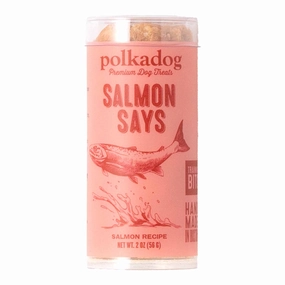 Polkadog Salmon Says Training Bits Treats For Cats & Dogs 2oz (Mini Tube) dog chew toys dog dental chews durable chew toys puppy chew toy bone chew
