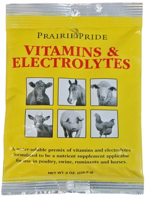 Prairie Pride Vitamins & Electrolytes, 8 oz sheep feed sheep mineral sheep hay sheep pellets sheep salt block