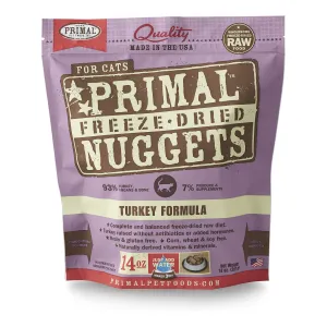 Primal Nuggets Turkey Freeze-Dried Cat Food cat supplies cat house cat tree cat feeder cat collar
