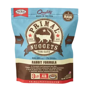 Primal Rabbit Nuggets Frozen Cat Food cat treats toys for cats cat hair remover cat cleaning supplies cat food bowl