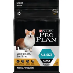 Pro Plan Weight Loss Sterilised Adult Chicken Dry Dog Food dog supplies dog food toys accessories dog bed