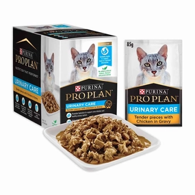 Pro Plan Urinary Tract Health Chicken In Gravy Adult Pouch Cat Food 85g x 12 premium cat food dental cat treats cat chicken treats tuna cat food cat fish treats
