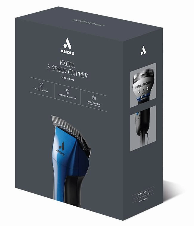 ProClip Excel 5-Speed Clipper with Super Blocking Blade, Indigo Blue