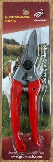 Professional Red Hoof Trimming Shears for Horses, Goats & Livestock, 7"