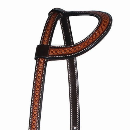 Professional's Choice Crosshatch One Ear Headstall, Brown
