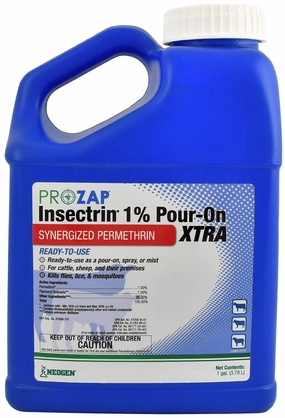 Prozap Insectrin 1% Pour-On Xtra Fly Insecticide, Gallon sheep feed sheep mineral sheep hay sheep pellets sheep salt block