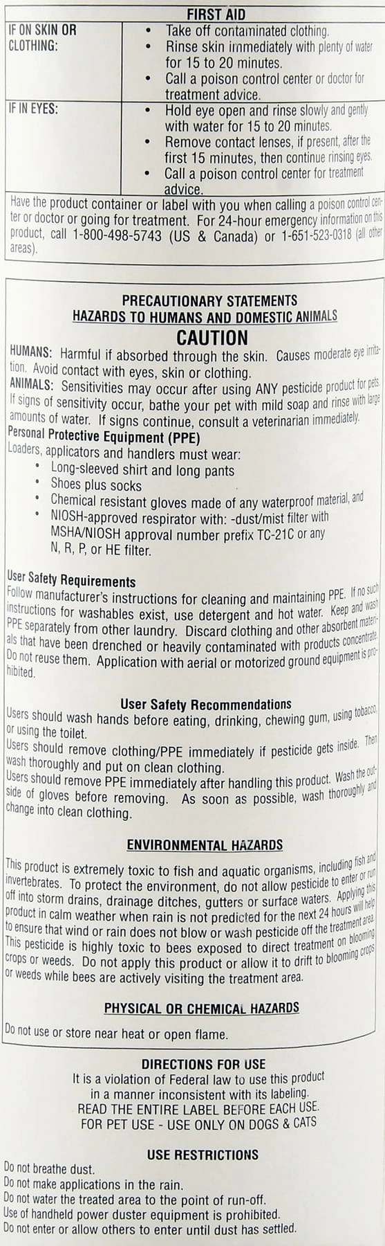 Prozap Insectrin Dust, 2 lb Shaker for Fly Control