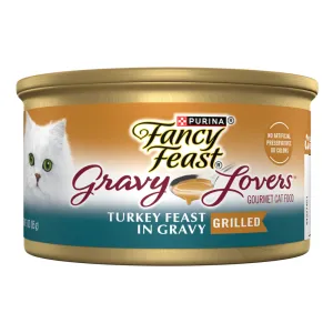 Purina Fancy Feast Gravy Lovers Turkey Feast Grilled Gourmet Cat Food in Wet Cat Food Gravy cat calming diffuser cat stress relief anxiety cat treats cat relaxing spray pet mood aid
