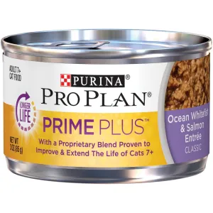 Purina Pro Plan Prime Plus 7  Ocean Whitefish & Salmon Entree Classic Canned Cat Food cat supplies cat house cat tree cat feeder cat collar