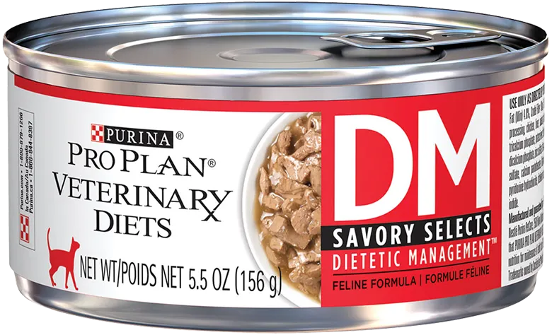 Purina Pro Plan Veterinary Diets DM Dietetic Management Savory Selects Wet Cat Food cat supplies cat house cat tree cat feeder cat collar