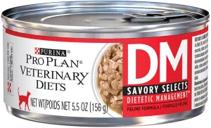 Purina Pro Plan Veterinary Diets DM Dietetic Management Savory Selects Wet Cat Food cat supplies cat house cat tree cat feeder cat collar