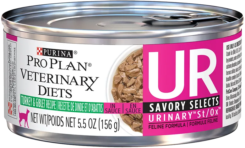 Purina Pro Plan Veterinary Diets UR Urinary St/Ox Savory Selects Turkey & Giblet Wet Cat Food cat treats toys for cats cat hair remover cat cleaning supplies cat food bowl