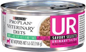 Purina Pro Plan Veterinary Diets UR Urinary St/Ox Savory Selects Turkey & Giblet Wet Cat Food cat treats toys for cats cat hair remover cat cleaning supplies cat food bowl