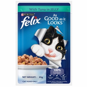 Purina Felix Tuna in Jelly Adult Pouch Cat Food 85g x12 dog travel bag car seat cover pet carrier for car training leash dog training whistle