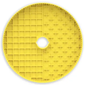 Puzzle Feeder Interactive Dog Bowl Licking Mat Accessory (Yellow) dog bones rawhide chew sticks dog jerky bacon bone