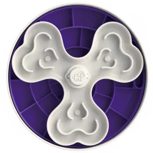 Puzzle Feeder Interactive Dog Bowl (Swirl, Purple) dog bones rawhide chew sticks dog jerky bacon bone