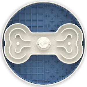 Puzzle Feeder Lick Interactive Dog Bowl (Blue) dog bones rawhide chew sticks dog jerky bacon bone