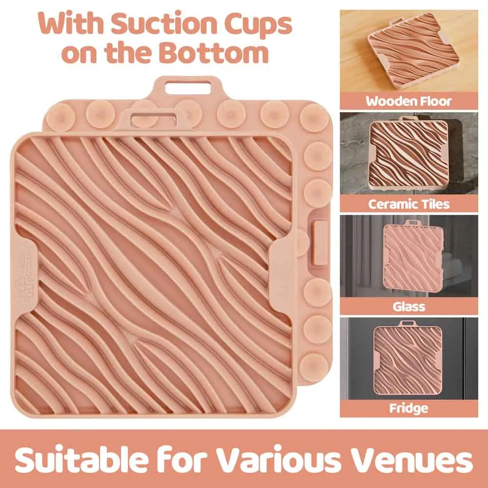 Puzzle Feeder Lick Mat for Dogs and Cats (Puzzle Feeder Wave)
