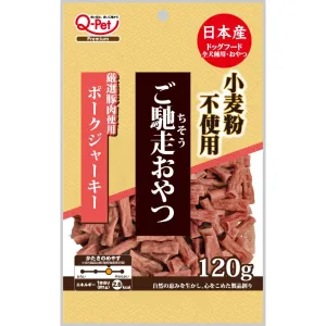 Q-Pet Gochiso Oyatsu Pork Jerky Dog Treats 120g (Exp Jul 2025) dog supplies dog food toys accessories dog bed