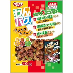 Q-Pet Wanpaku Mix Cube Dog Treats 300g (Exp Jul 2025) dog supplies dog food toys accessories dog bed