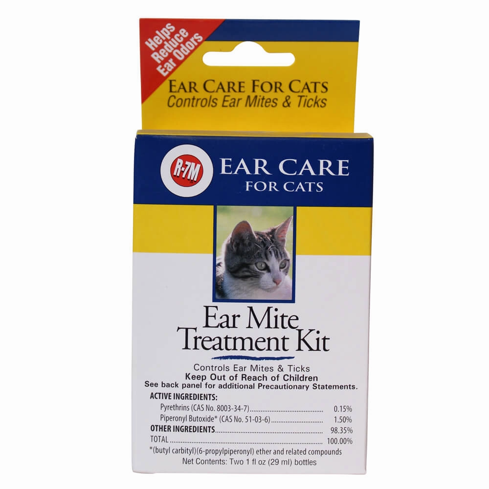 R-7M Ear Mite Treatment Kit for Cats, 1 oz cat scratchers cat towers cat window perch cat heating pad cat calming spray