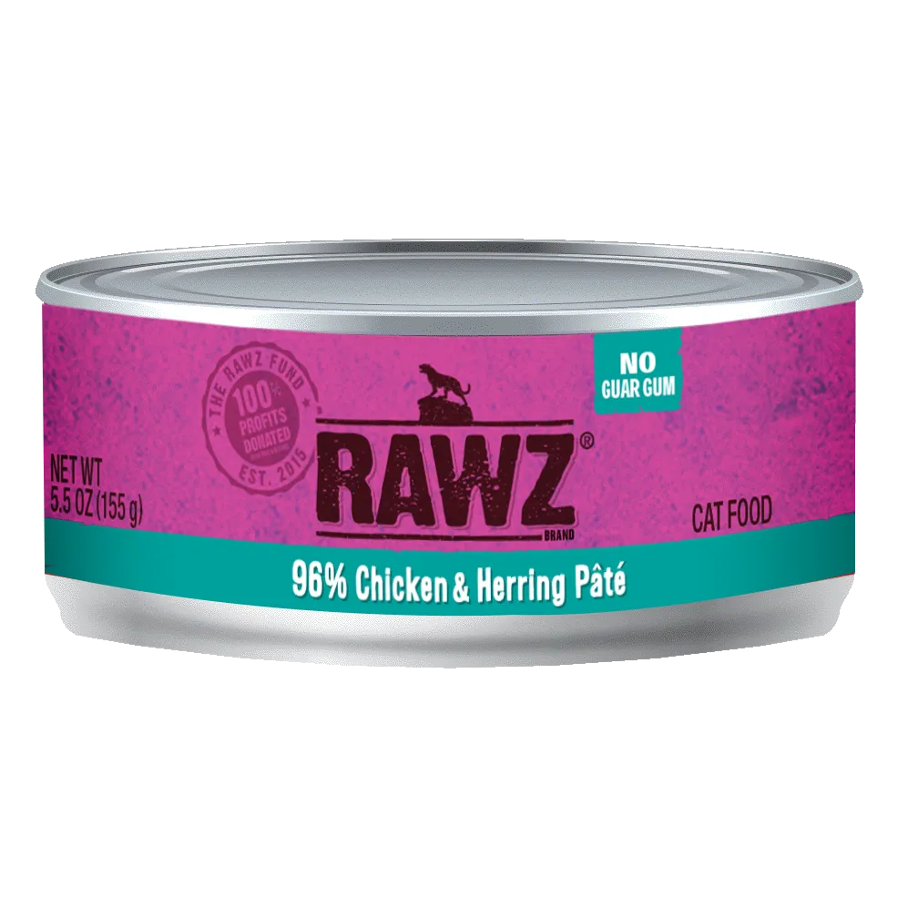 RAWZ 96% Chicken & Herring Pate Wet Cat Food cat supplies cat house cat tree cat feeder cat collar