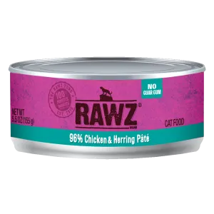 RAWZ 96% Chicken & Herring Pate Wet Cat Food cat supplies cat house cat tree cat feeder cat collar
