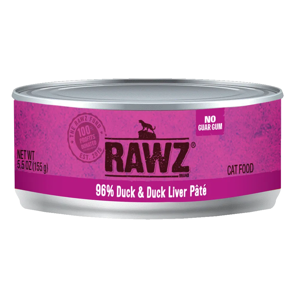 RAWZ 96% Duck & Duck Liver Pate Wet Cat Food cat treats toys for cats cat hair remover cat cleaning supplies cat food bowl