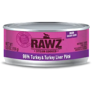 RAWZ 96% Turkey and Turkey Liver Wet Cat Food cat supplies cat house cat tree cat feeder cat collar