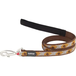 Red Dingo Monty Fixed Length Lead Dog Leash (Brown) grain free dog food natural dog biscuits high protein dog food dog food pack dog meat sticks
