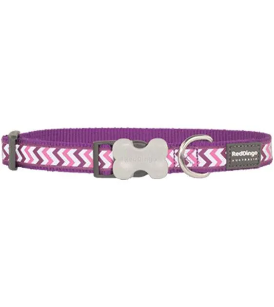 Red Dingo Reflective Ziggy Dog Collar (Purple) grain free dog food natural dog biscuits high protein dog food dog food pack dog meat sticks