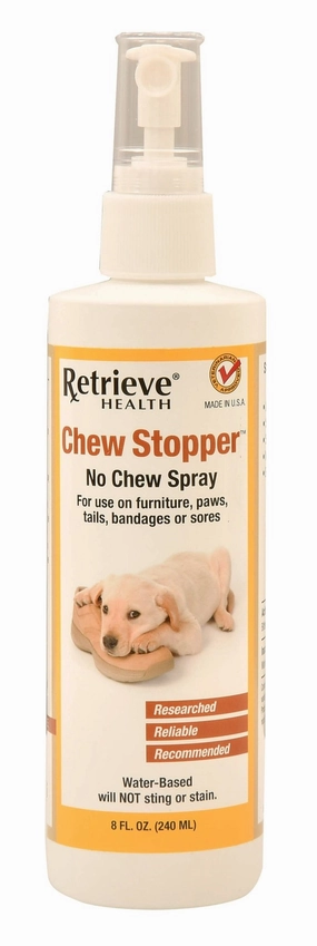 Retrieve Chew Stopper No Chew Spray - Stop Dogs Chewing, 8 oz cat scratchers cat towers cat window perch cat heating pad cat calming spray