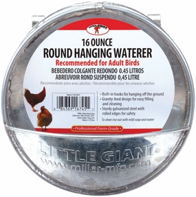 Round Hanging Chicken Waterer, 16 oz puppy accessories new puppy gear puppy bed puppy blanket puppy grooming kit