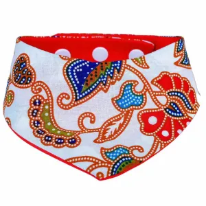 RuffCo Handcrafted Reversible Bandana For Cats & Dogs (White Batik) puppy food dog jerky treats dog dental treats dog chicken strips organic dog food