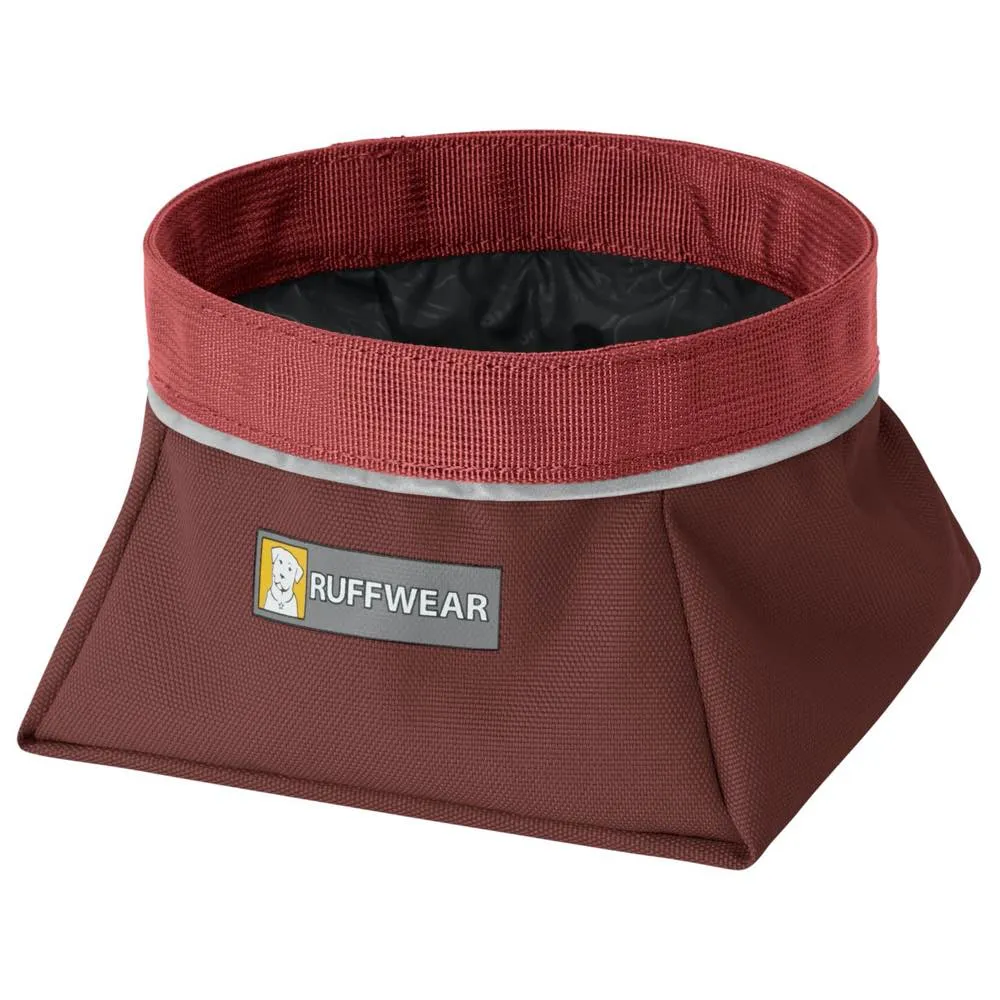Ruffwear Quencher Collapsible Food & Water Dog Bowl (Fired Brick) dog bones rawhide chew sticks dog jerky bacon bone