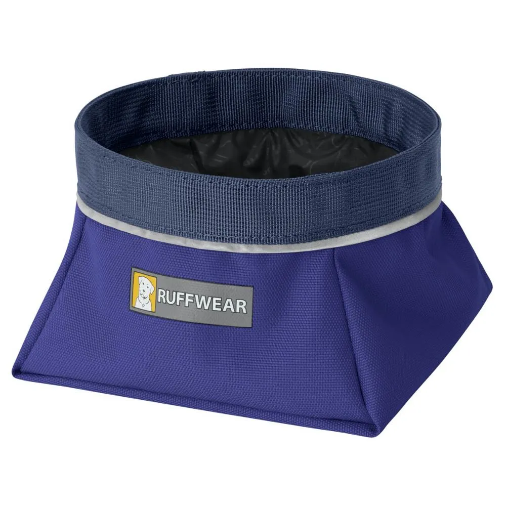 Ruffwear Quencher Collapsible Food & Water Dog Bowl (Huckleberry Blue) dog bones rawhide chew sticks dog jerky bacon bone