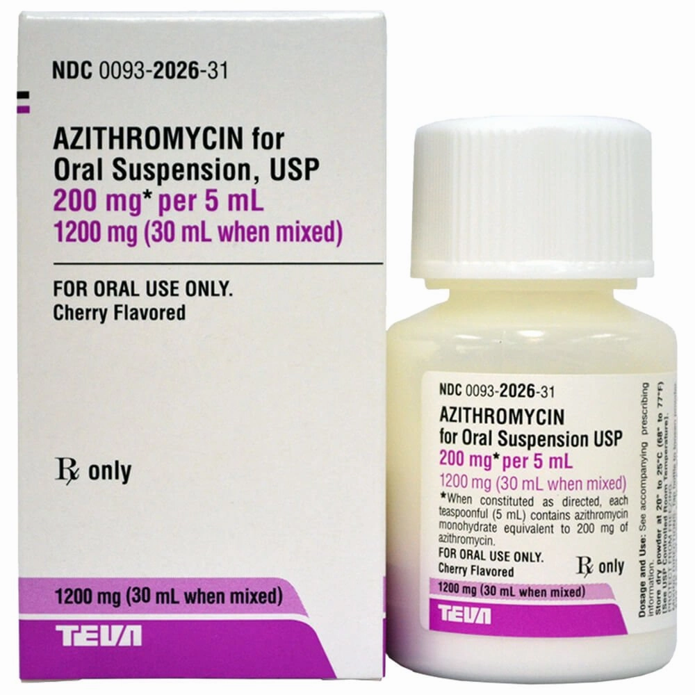 Rx Azithromycin (Generic) Oral Suspension, 200mg/5ml, 30 ml mixed poultry remedies poultry supplement goat vitamins sheep probiotics animal health boost